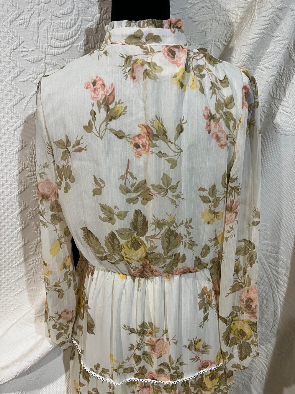 1. State Floral Tiered Long-Sleeve Maxi Dress, size small, new with tags - Picture 8 of 14